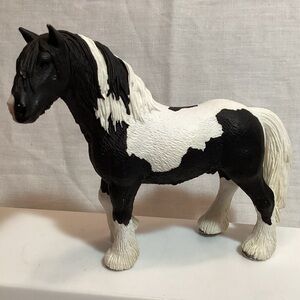 Schleich Tinker Stallion 2007 Black and White Horse Figurine #13831
